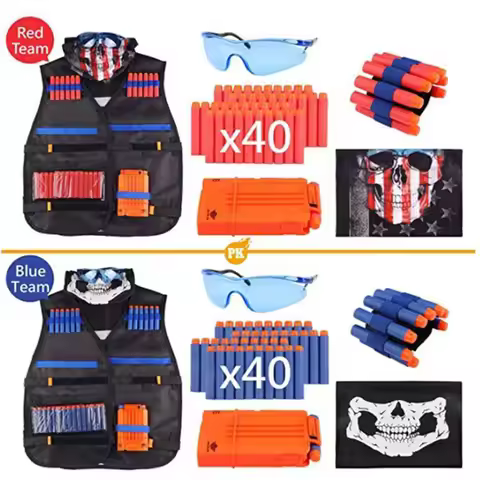 Kids Vest Suit Kit Soft Set Outdoor for NerF Undershirt Holder Magazine