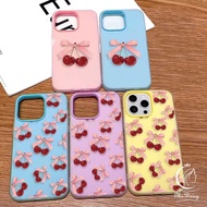 Fashion Cherry Bows Phone Casing For OPPO A3 A3X A3S A5S A7 A5 A9 2020 A12 A12E A12S A15 A15S A18 A3