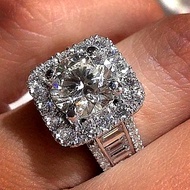 HIG 1pc Eight-Heart Eight Micro-Set Zircon Ring, Luxury Engagement Ring