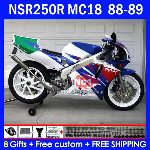 Bodys For HONDA NSR 250R NSR250R NS250 white blue NSR 250 R MC16 MC18 88 89 38MC.83 PGM2 NSR250RR NS