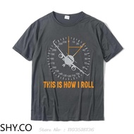 This Is How I Roll T Airplane Aviation Pilot T-Shirt Cotton Shirt Custom Tshirts Normal Fashion cott
