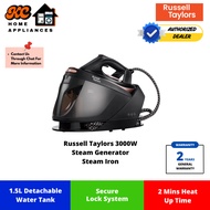 Russell Taylors Steam Generator Steam Iron | 3kW | 1.5L Water Tank | Flat & Upright Ironing | SG1 PR