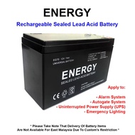 ENERGY Backup Battery Spec 12V 7.0AH Rechargeable Sealed Lead Acid Battery For Autogate, Alarm, UPS