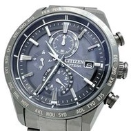 二手西鐵城 AT8287-62E/H800-A1CN20C Attesa HAKUTO-R 聯名腕錶，限量版 2900 枚，鈦金屬錶殼，太陽能電波校時，灰色錶盤/黑色錶帶，男士款