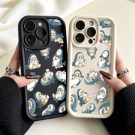Cartoon Shark Cat Phone Case For Infinix ITEL RS4 A70 80 90 P55 Smart 20 6 7 Note 40s TECNO Pova 6 7