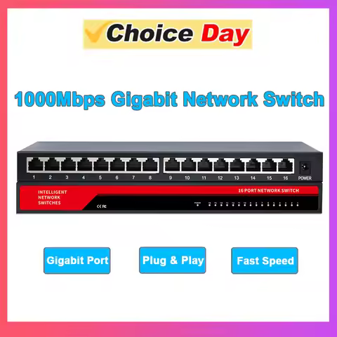 KuWFi 5/16 Port Gigabit Network Switch 10/100/1000Mbps Gigabit Ethernet Network Switch Fast Internet