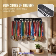 WELLNESSSPOT Medal Display Rack, Large Capacity Sturdy Award Hanger Holder, Organizer Wall Mounted B