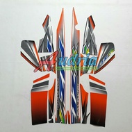 Yamaha F1ZR 2004 Black-Orange Motorcycle Sticker Striping