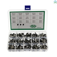 600pcs Transistor 15 Tipe TO-92 2N222 / 2N3904 / 2N3906 / 2N5401 /