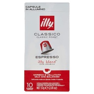 ILLY - Nespresso compatible Aluminium Capsules - CLASSICO - 10 capsules x 8 (Total = 80 Capsules) - 