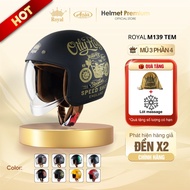 3/4 Helmet M139 Design Genuine Acoustic Goggles, Helmet with Goggles 12 Months