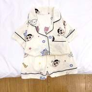 Girls Girls' Clothing/Ready stock [2316 People Collection] Children Cartoon Crayon Shin-Chan pajamas