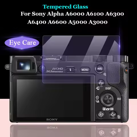 For Sony Alpha A6700 A6000 A6100 A6300 A6400 A6600 A5000 A3000 Anti Blue Ray Tempered Glass 9H 2.5D