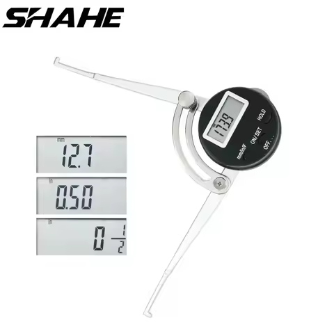 SHAHE 12.7-165mm Fraction/mm/in Digital Inside Caliper Thickness Gauge Inside Digital Inside Caliper