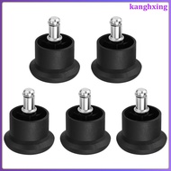5 Pcs White Carpet Stationary Office Chair Stopper Replacement Rolling Wheels Heavy Duty Castors 6.5