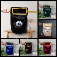 Custom Collection Offering Bag Embroidered Logo Large Smooth Velvet Jumbo Catholic Church Container 