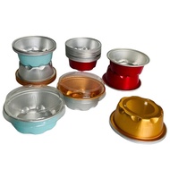 50ml1000Thickened Non-Wrinkle Aluminum Foil Cup Pudding Cup Mousse Cup Cake Moon Cake Box Tin Foil Baking Cup with Lid
