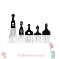 LIGHTHEARTED Afro Pick Comb Curly Hair Fashion Black Afro Hair