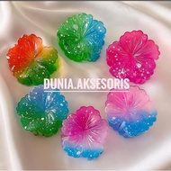 8CM RAINBOW Flower Shoe Hair Clip