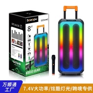 Bluetooth Wireless Wheat Cross-Border Speaker Source 8.5 Marquee K Song Inch High Power 7.4V Dual Ou
