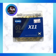 KMC X11 bicycle chain 11Speed gold and silver