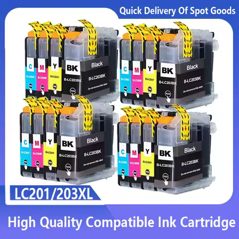 LC201 LC203 XL Ink Cartridge for Brother MFC J460DW J480DW J485DW MFC-J680DW MFC-J880DW MFC-J885DW J