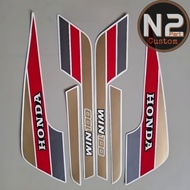 Striping Sticker Polet list motorbike honda win 100 91 1991 brown sticker list body standard quality
