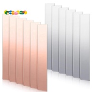 12 Pcs Pure Copper Zinc Anode Sheet 99.9% High Purity Copper Zinc Electrode Strips 0.04 Inch X 0.98 