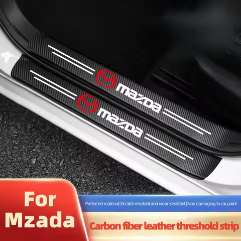Car Sill Strip Texture Anti-scratch Protection Threshold Sticker For Mazda 6 3 CX5 5 2 323 CX7 Demio