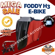 FOODY H3 E-BIKE WITH BACK PASSENGER SEAT COVER HIGH QUALITY WATER REPELLANT AND DUST PROOF BUILT IN BAG