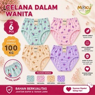 Panties Light ColorWanita with Jumbo Floral Pattern, Smooth from Teenagers to Pregnant Women (ML XL 