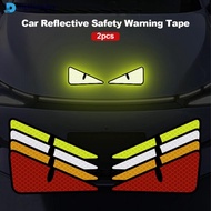 DIGIFOUNDER 2Pcs Universal Car Reflector Sticker Safety Warning Mark High Reflective Eyes Sticker O6