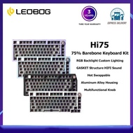 Available in stockLEOBOG Hi75 Alunum BareBone Keyboard Kit 75% RGB Light Hot Swappable Custom Keyboa