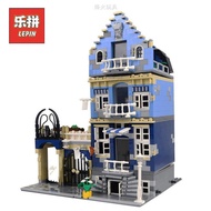 Lepin 15007 Factory City Street European Market Model Building Blocks Christmas