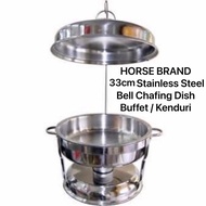 HORSE BRAND 33cm Stainless Steel Bell Dome Set Chafing Dish/ Buffet/ Chafer/ Hanging Buffet / Kateri