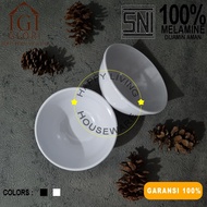 GLORI Premium Melamine 11x11x5.5cm White Oriental Rice Bowl 4.5in Y703