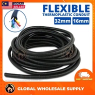 (1ROLL) 16MM / 32MM PVC FLEXIBLE HOSE HDPE Corrugated Conduit Electric Wires Cover Flexible Conduit 