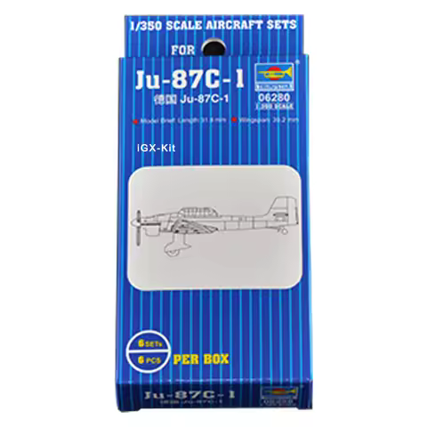 Trumpeter 06280 1:350 Scale German JU87 Ju-87C-1 Dive Bomber Aircraft Plane Military Plastic Assembl