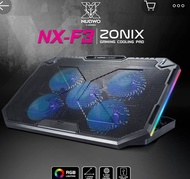 NUBWO NX-F3 ZINIX Gaming Cooler Pad ฐานรองพัดลมระบายความร้อน 5 ใบพัด พร้อมเอฟเฟกต์แสง RGB ปรับความสู