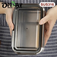 【OMORY】Steel Lock#316不鏽鋼保鮮餐盒1400ML