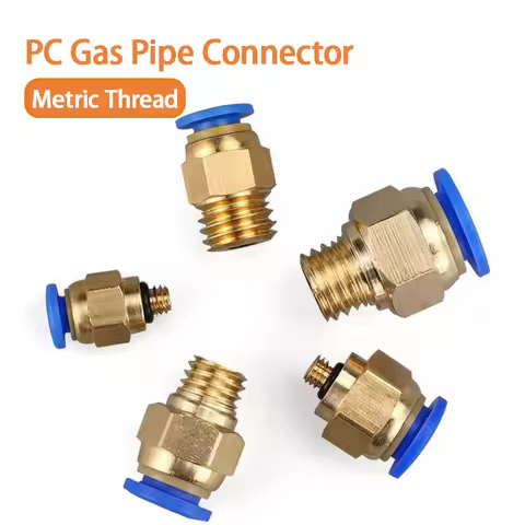10/50/100pcs PC pneumatic fitting Quick Air Connectors Metric Male Thread Air Pipe Push In M5 M6 M8 