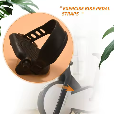 1Pair Exercise Bike Pedal Widened Bicycle Pedal With Pedal Straps For Exercise Bike Stationary Cycle