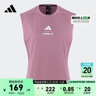 adidas速干运动健身圆领背心女装阿迪达斯官方JE1805 褐紫 S