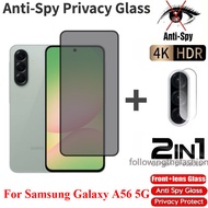 Full Cover Curved Screen Private Tempered Glass For Samsung Galaxy A56 5G A56 A26 A16 A06 A36 Protec