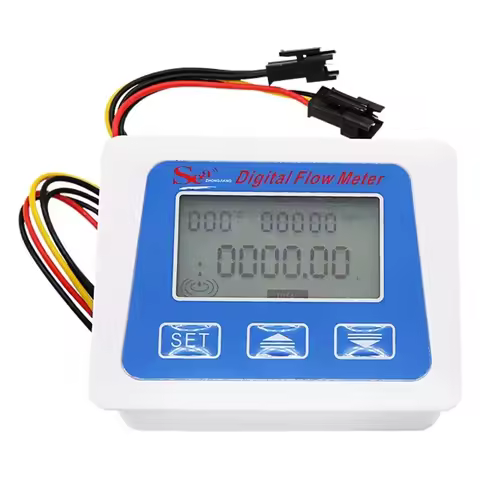 Battery Powered Electronic Water Flow Meter Digital LCD 1 30 L Min 0.1 9999 L Interface SM 3P SM 2P 