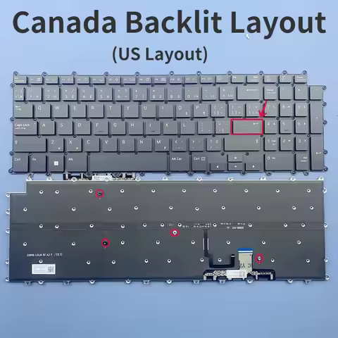 Canada(US Layout) Backlit Keyboard For LG Gram 17Z90P 17Z90P-G 17Z90P-K 17Z90P-N .APB7U1 17Z90P-N.AP