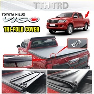 HC-CARGO Toyota Hilux Vigo Tri-Fold Cover FLAT CANVAS SOFT LID CANVAS NO ROLL BAR  USAGE