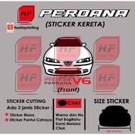 Stiker Kereta Proton Perdana Waja Saga Iswara Custom No Plat Warna