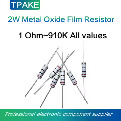 Metal Oxide Film Resistor 2Watt 2W 100/120/150/180/200/220/240/270/300/330/360/390/430/470/510/560/6