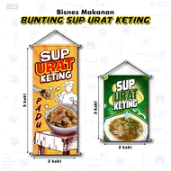 🔥READY DESIGN🔥 Bunting Sup Urat Keting - Tebal / Kalis Air / Lasak/ Peniaga Makanan / Gerai  / Khema